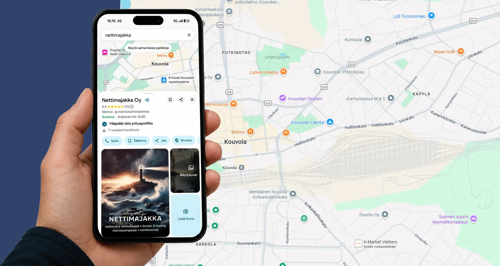 Nettimajakka Oy - Valona yrityksesi digitaalisella taipaleella. kompassi hero 03