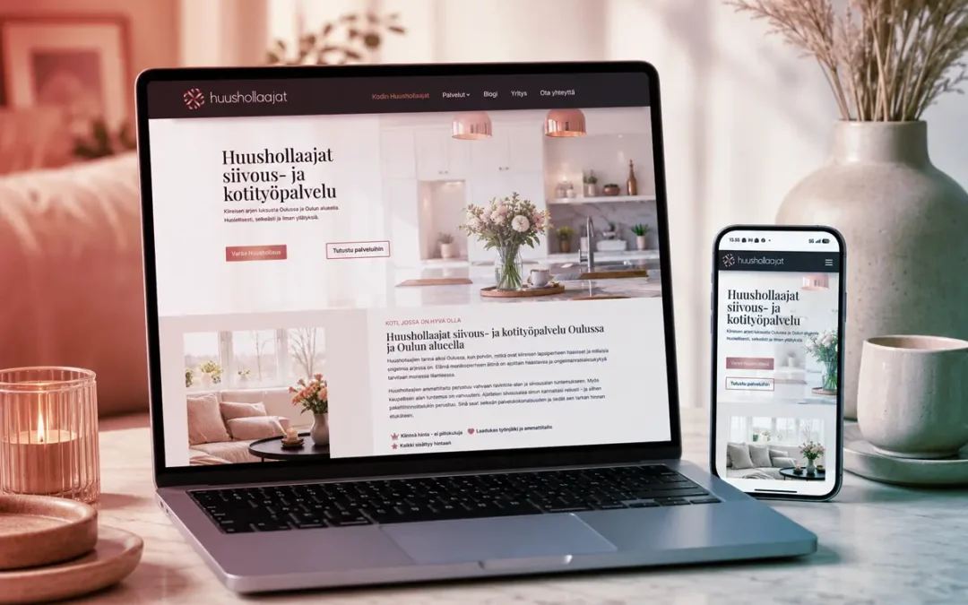 Kodin Huushollaajat – Premium-tason verkkosivusto siivous- ja kotityöpalveluyritykselle