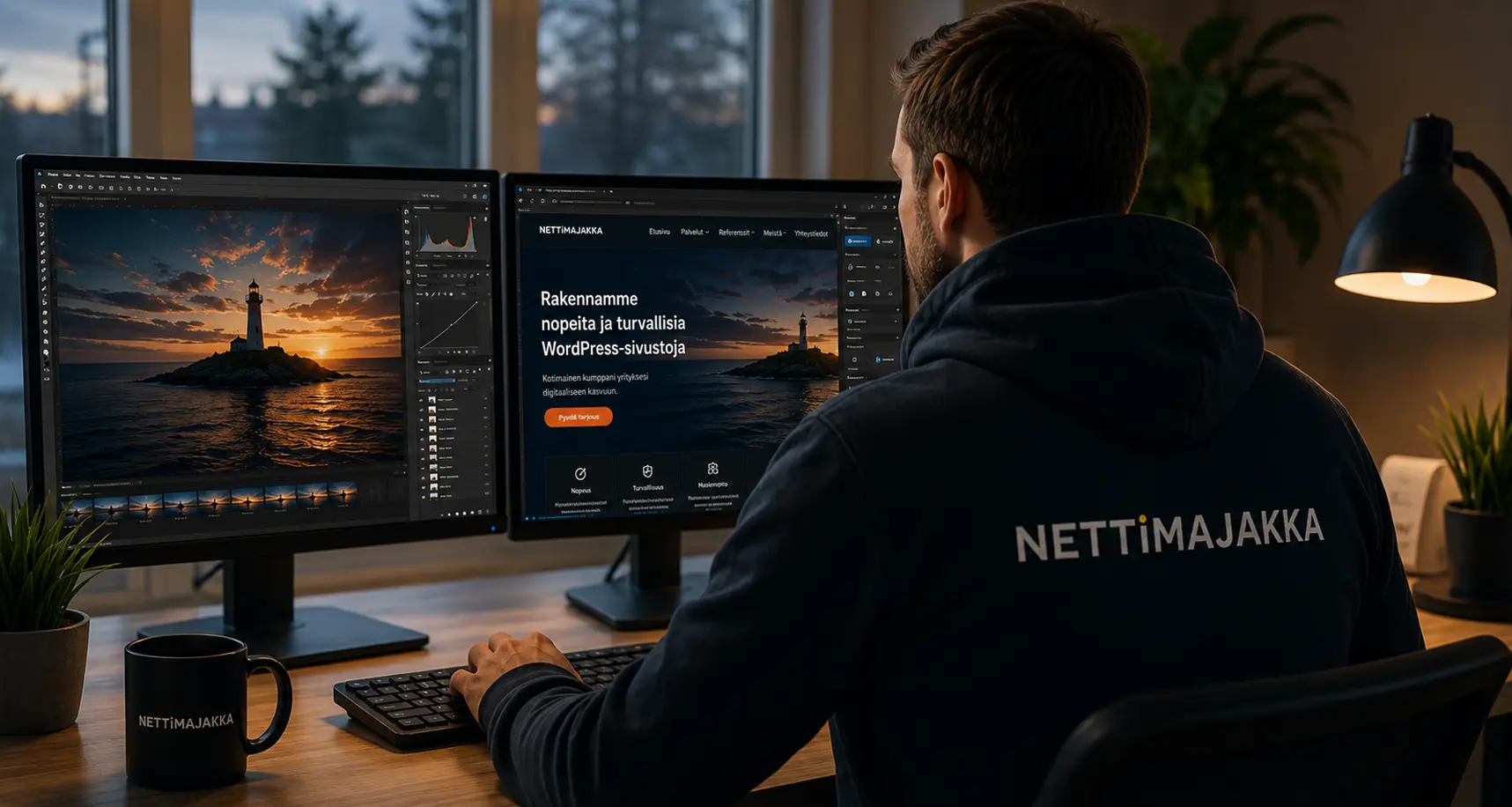 Nettimajakka Oy - Valona yrityksesi digitaalisella taipaleella. valo hero 02