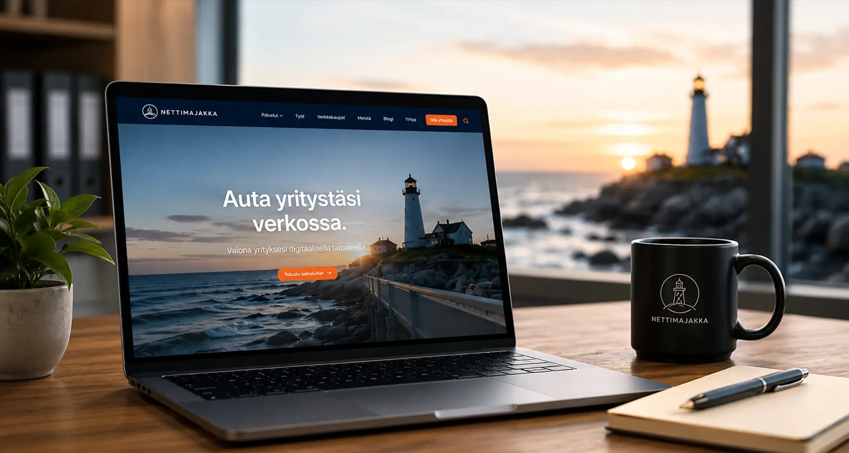 Nettimajakka Oy - Valona yrityksesi digitaalisella taipaleella. starttipaketti nettisivut