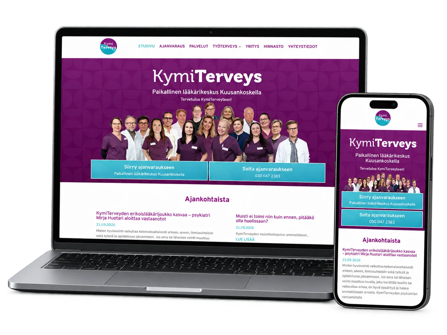 Nettimajakka Oy - Valona yrityksesi digitaalisella taipaleella. kymiterveys referenssi